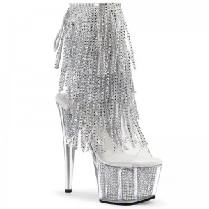Pleaser Adore-1017SRS Donna Scarpe Pole Dance Argento | ITALIA ITZGLFYA