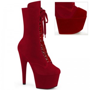 Pleaser Adore-1045VEL Donna Scarpe Pole Dance Rosse | ITALIA ITACOHSK