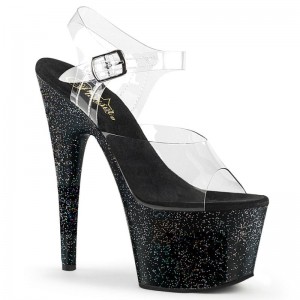 Pleaser Adore-708MG Donna Scarpe Pole Dance Nere | ITALIA ITGPXNQE