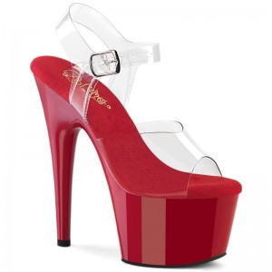 Pleaser Adore-708 Donna Scarpe Pole Dance Rosse | ITALIA ITIGBWXA