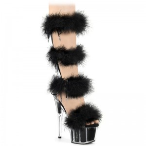 Pleaser Adore-728F Donna Scarpe Pole Dance Nere | ITALIA ITMIYFAU