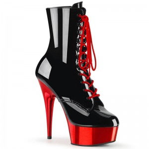 Pleaser Delight-1020 Donna Scarpe Pole Dance Nere Rosse | ITALIA ITCWGHMA