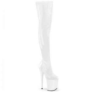 Pleaser Flamingo-3000 Donna Scarpe Pole Dance Bianche | ITALIA ITFKEMXB