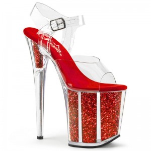 Pleaser Flamingo-808G Donna Scarpe Pole Dance Rosse | ITALIA ITOESCQF