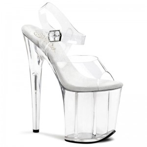 Pleaser Flamingo-808 Donna Scarpe Pole Dance Clear | ITALIA ITMHRZGK