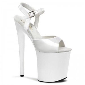 Pleaser Flamingo-809 Donna Scarpe Pole Dance Bianche | ITALIA ITYFUMLD