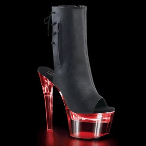 Pleaser Flashdance-1018-7 Vegan Leather Donna Scarpe Pole Dance Nere | ITALIA ITAYEIGF