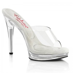 Pleaser Glory-501 Donna Ciabatte Con Plateau Clear | ITALIA ITBCFHQT