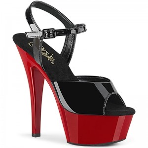 Pleaser Kiss-209 Donna Scarpe Pole Dance Nere Rosse | ITALIA ITKCGIND