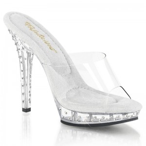 Pleaser Lip-101SDT Donna Ciabatte Con Plateau Clear | ITALIA ITXTVIUG