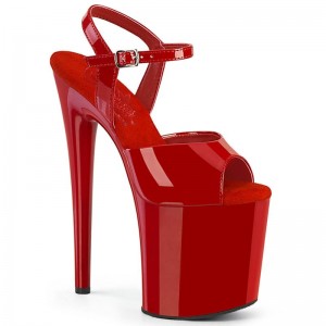 Pleaser Naughty-809 Donna Scarpe Pole Dance Rosse | ITALIA ITRZCUEI