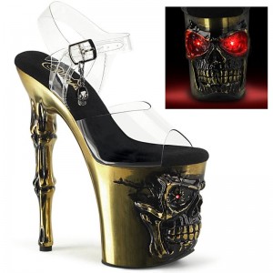 Pleaser Rapture-808-LT Donna Scarpe Pole Dance Oro | ITALIA ITNQVPIR
