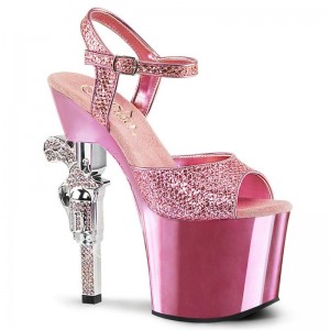 Pleaser Revolver-709G Donna Scarpe Pole Dance Rosa | ITALIA ITEPAGVJ