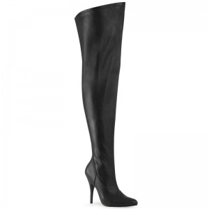 Pleaser Seduce-3000WC Vegan Leather Donna Scarpe Pole Dance Nere | ITALIA ITXIURJQ