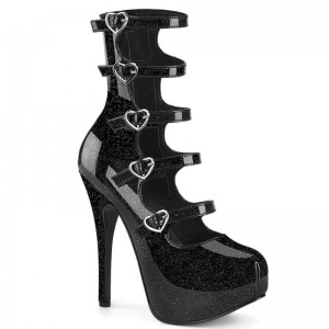 Pleaser Teeze-23 Glitter Donna Décolleté Nere | ITALIA ITPYTOZX
