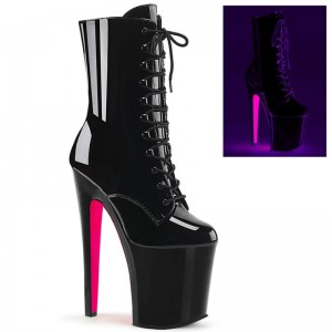 Pleaser Xtreme-1020TT Donna Scarpe Pole Dance Nere Rosa | ITALIA ITEGRXAJ
