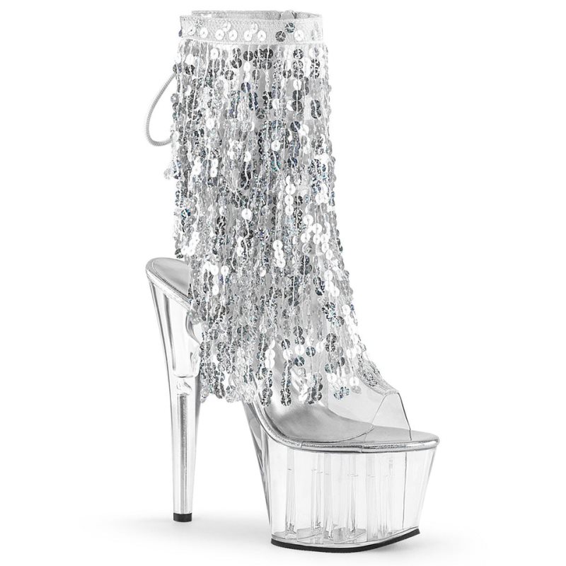 Pleaser Adore-1017SQF Donna Scarpe Pole Dance Clear | ITALIA ITCQUWPS