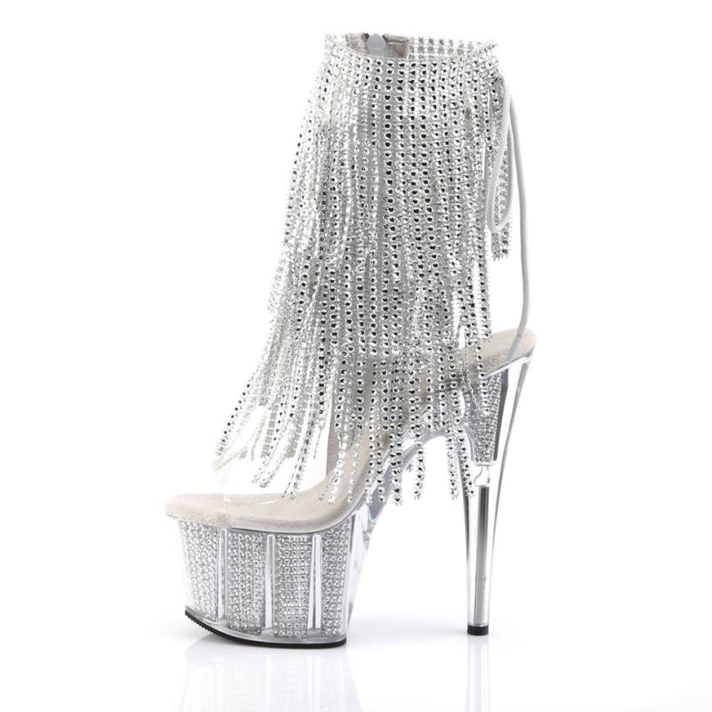 Pleaser Adore-1017SRS Donna Scarpe Pole Dance Argento | ITALIA ITZGLFYA
