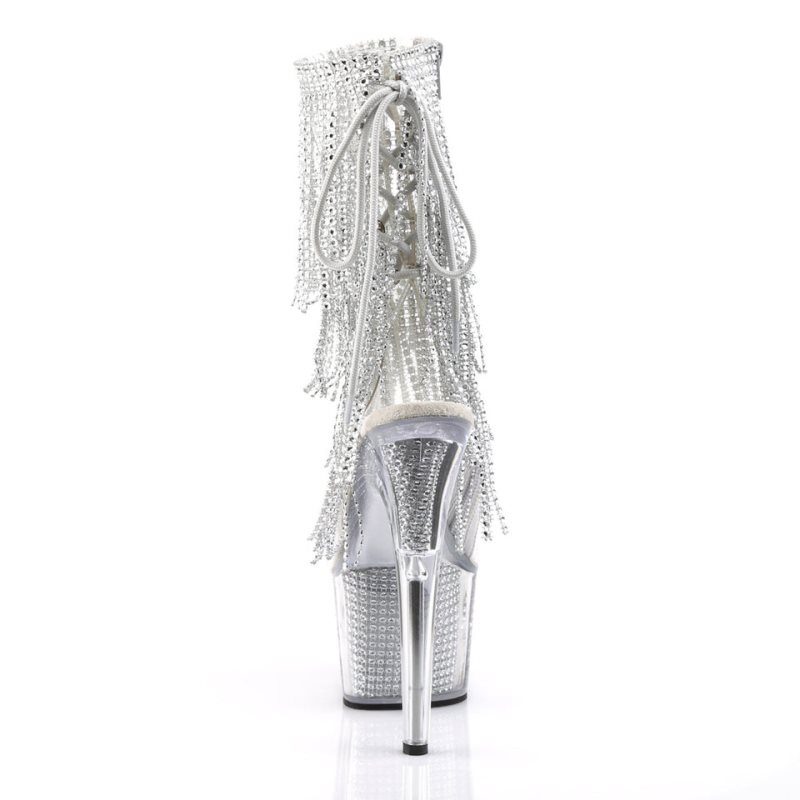 Pleaser Adore-1017SRS Donna Scarpe Pole Dance Argento | ITALIA ITZGLFYA