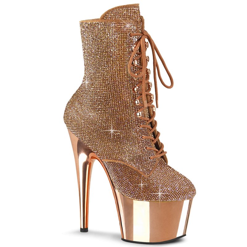 Pleaser Adore-1020CHRS Donna Scarpe Pole Dance Rosa Oro | ITALIA ITWOHKTN