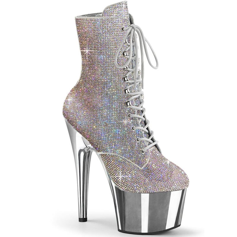 Pleaser Adore-1020CHRS Donna Scarpe Pole Dance Colorate Argento | ITALIA ITVPXYAD