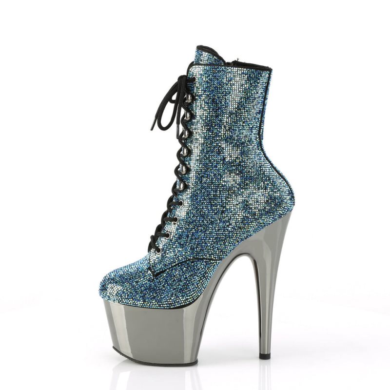 Pleaser Adore-1020CHRS Donna Scarpe Pole Dance Verde Acqua Grigie | ITALIA ITTYHADV