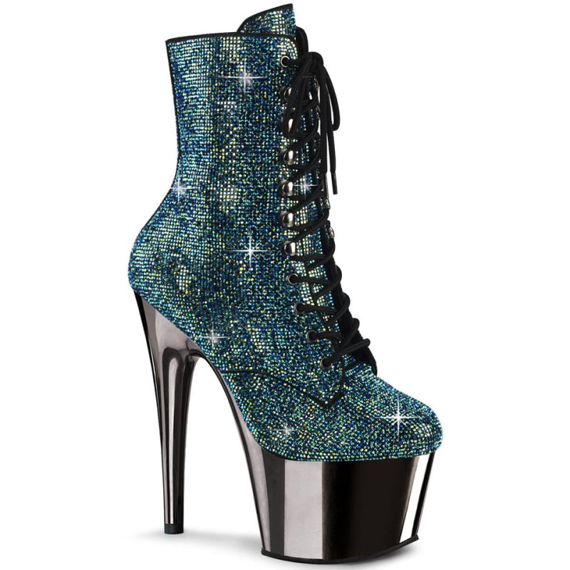 Pleaser Adore-1020CHRS Donna Scarpe Pole Dance Verde Acqua Grigie | ITALIA ITTYHADV