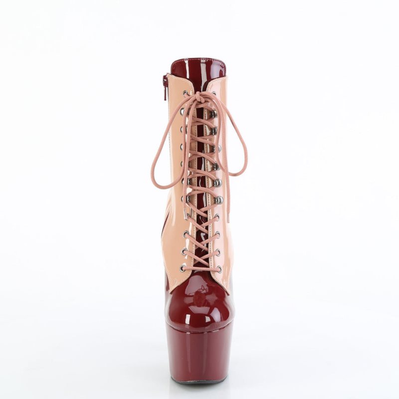 Pleaser Adore-1020DC Donna Scarpe Pole Dance Beige Bordeaux | ITALIA ITTFYHOL