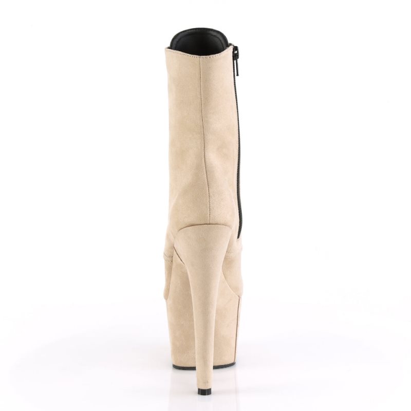 Pleaser Adore-1020FS Faux Suede Donna Scarpe Pole Dance Beige | ITALIA ITYVOHDC