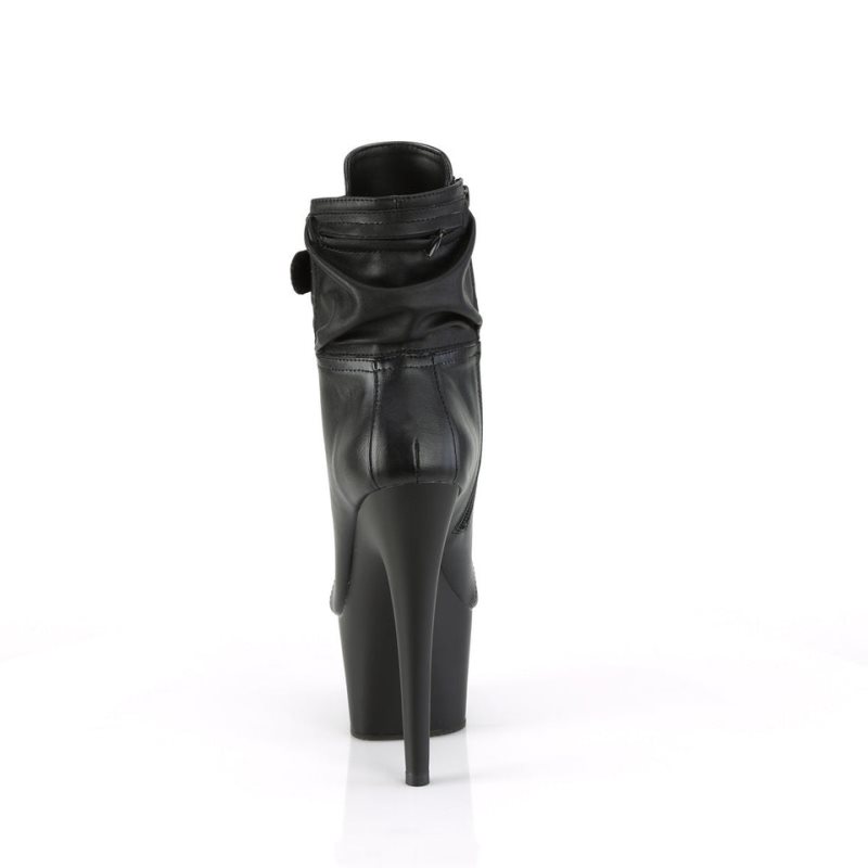 Pleaser Adore-1020POUCH Vegan Leather Donna Scarpe Pole Dance Nere | ITALIA ITPONEQK