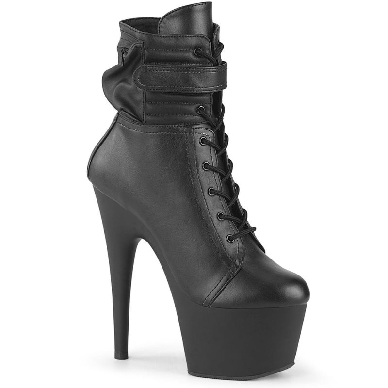 Pleaser Adore-1020POUCH Vegan Leather Donna Scarpe Pole Dance Nere | ITALIA ITPONEQK