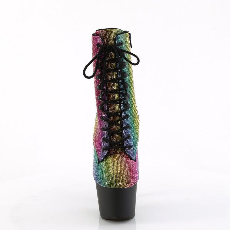 Pleaser Adore-1020RS Donna Scarpe Pole Dance Colorate Nere | ITALIA ITOMLQFI