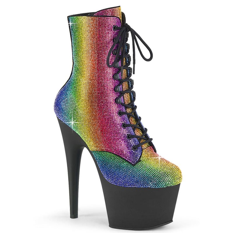 Pleaser Adore-1020RS Donna Scarpe Pole Dance Colorate Nere | ITALIA ITOMLQFI