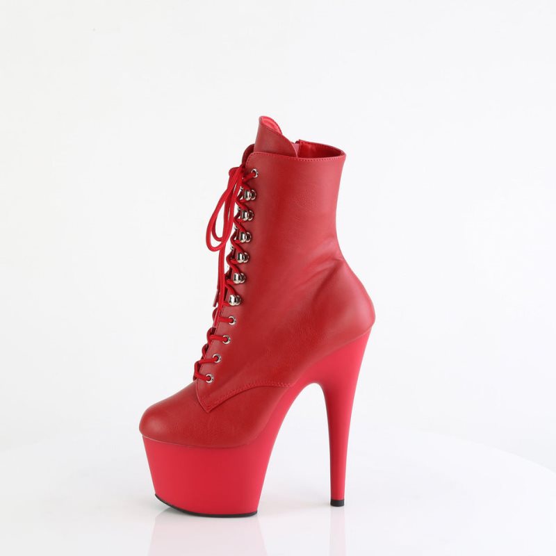 Pleaser Adore-1020 Vegan Leather Donna Scarpe Pole Dance Rosse | ITALIA ITSJETMZ