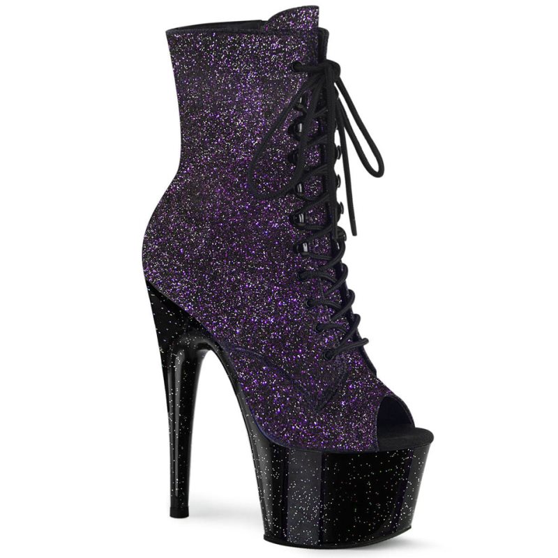 Pleaser Adore-1021MG Donna Scarpe Pole Dance Viola Nere | ITALIA ITGRPLOA
