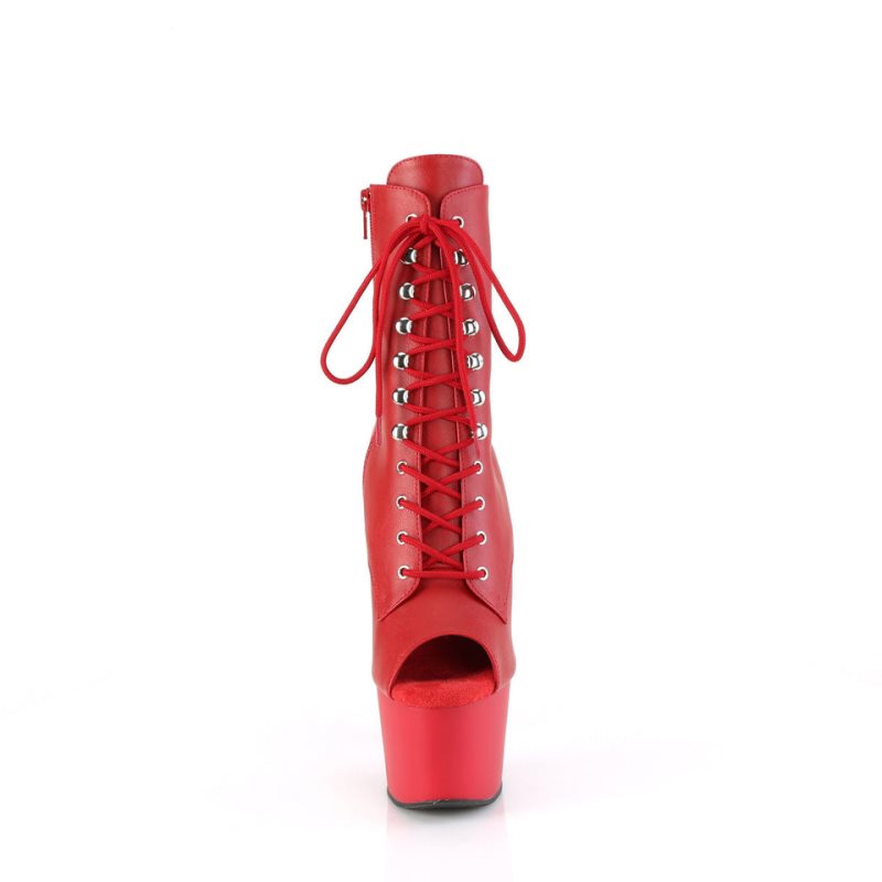 Pleaser Adore-1021 Vegan Leather Donna Scarpe Pole Dance Rosse | ITALIA ITJZFUTE