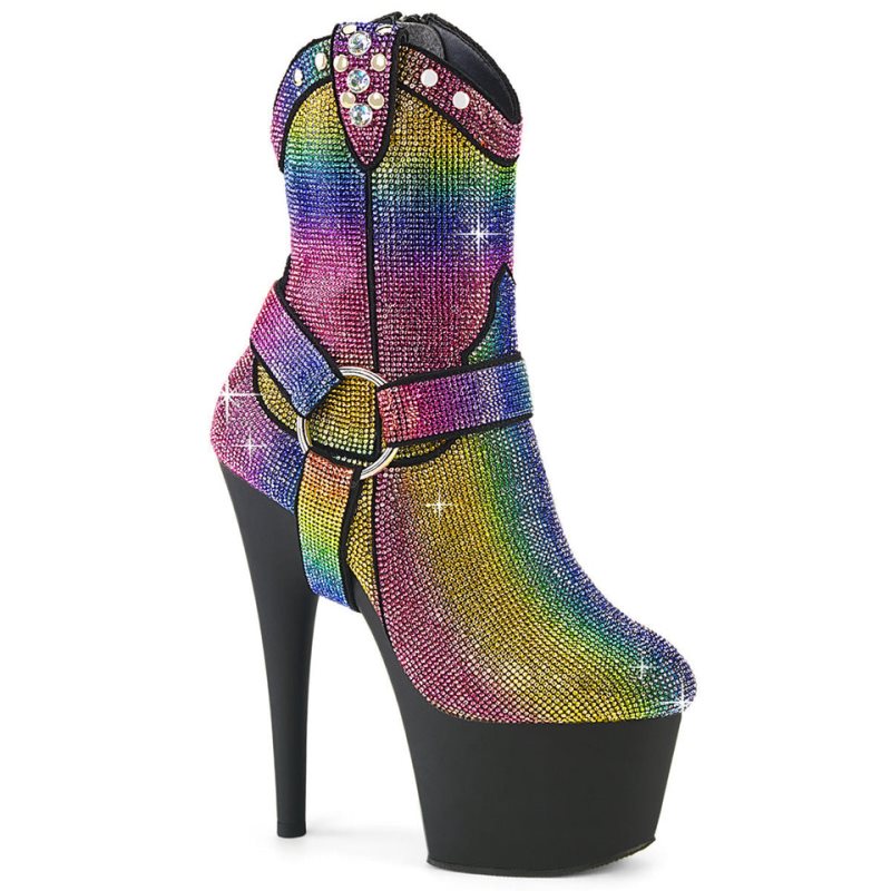 Pleaser Adore-1029RS Donna Scarpe Pole Dance Colorate Nere | ITALIA ITZRWUFH