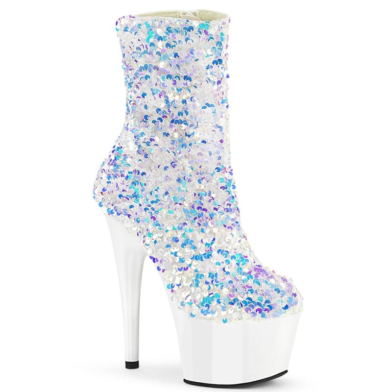 Pleaser Adore-1042SQ Donna Scarpe Pole Dance Bianche | ITALIA ITIPLXMV