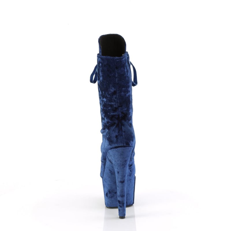 Pleaser Adore-1045VEL Donna Scarpe Pole Dance Blu Marino | ITALIA ITYNLRVU
