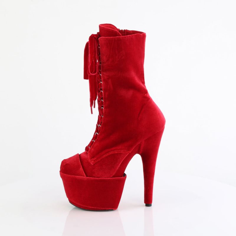 Pleaser Adore-1045VEL Donna Scarpe Pole Dance Rosse | ITALIA ITACOHSK