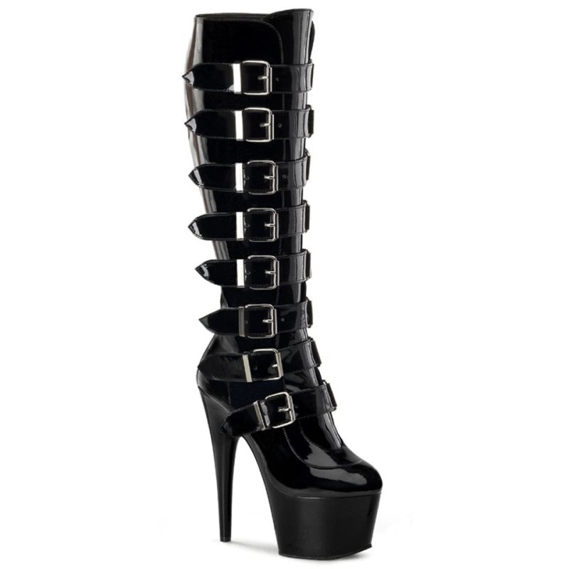 Pleaser Adore-2043 Donna Scarpe Pole Dance Nere | ITALIA ITKMXOCE