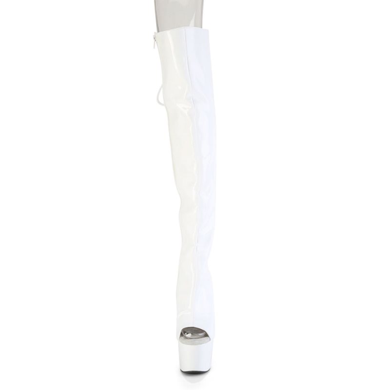 Pleaser Adore-3019HWR Stretch Holo Donna Scarpe Pole Dance Bianche | ITALIA ITNLSORZ