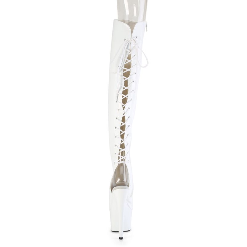 Pleaser Adore-3019HWR Stretch Holo Donna Scarpe Pole Dance Bianche | ITALIA ITNLSORZ