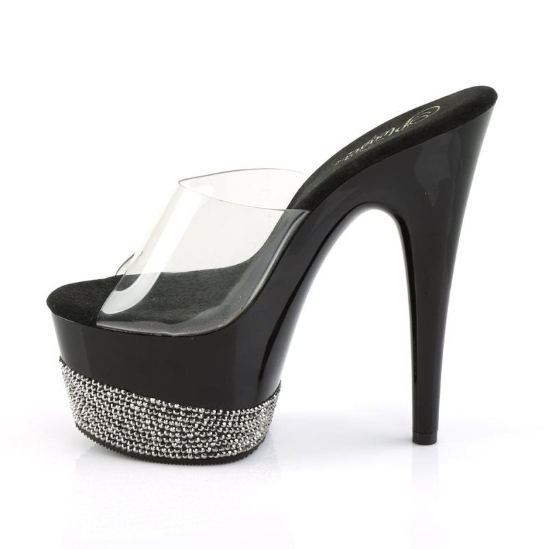 Pleaser Adore-701-3 Donna Ciabatte Con Plateau Nere | ITALIA ITPMBELQ