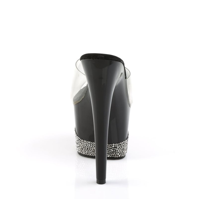 Pleaser Adore-701-3 Donna Ciabatte Con Plateau Nere | ITALIA ITPMBELQ