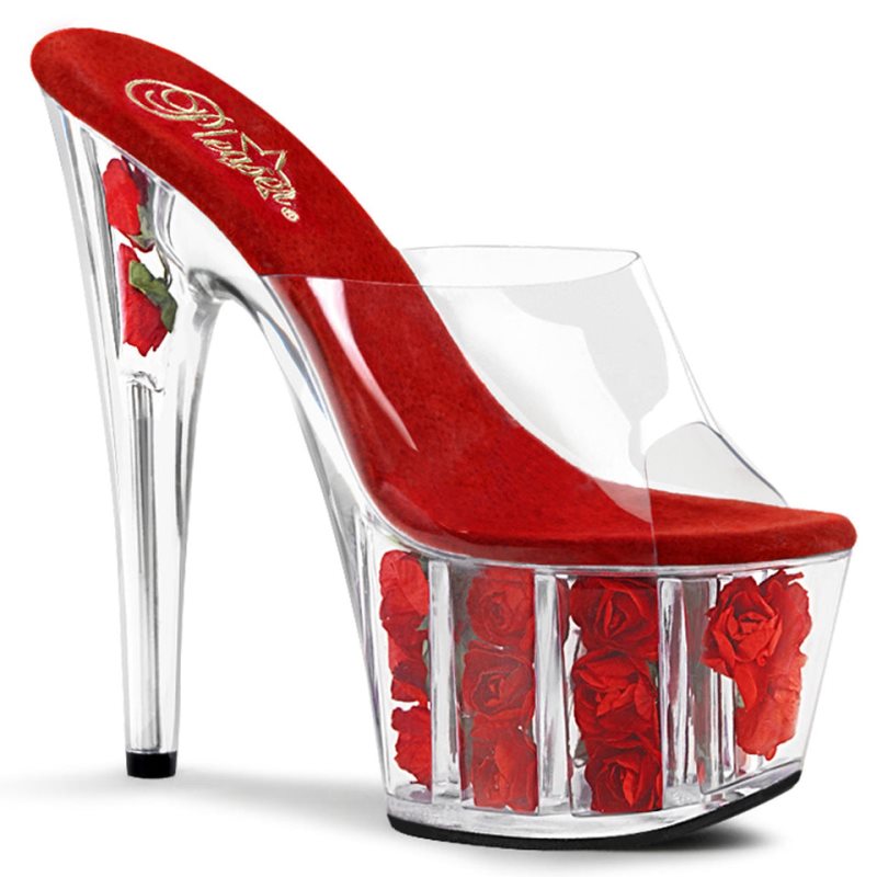 Pleaser Adore-701FL Donna Ciabatte Con Plateau Rosse | ITALIA ITXKZNMG