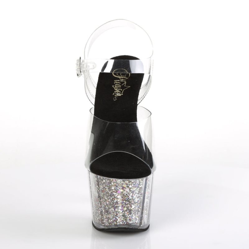 Pleaser Adore-708CG Donna Scarpe Pole Dance Argento | ITALIA ITMYEOJS