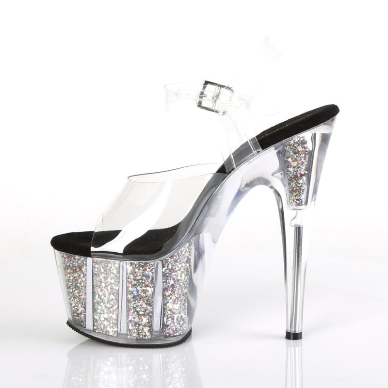 Pleaser Adore-708CG Donna Scarpe Pole Dance Argento | ITALIA ITMYEOJS