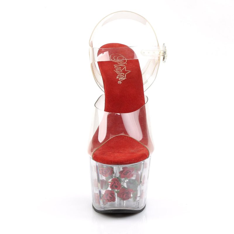 Pleaser Adore-708FL Donna Scarpe Pole Dance Rosse | ITALIA ITOFKWHI