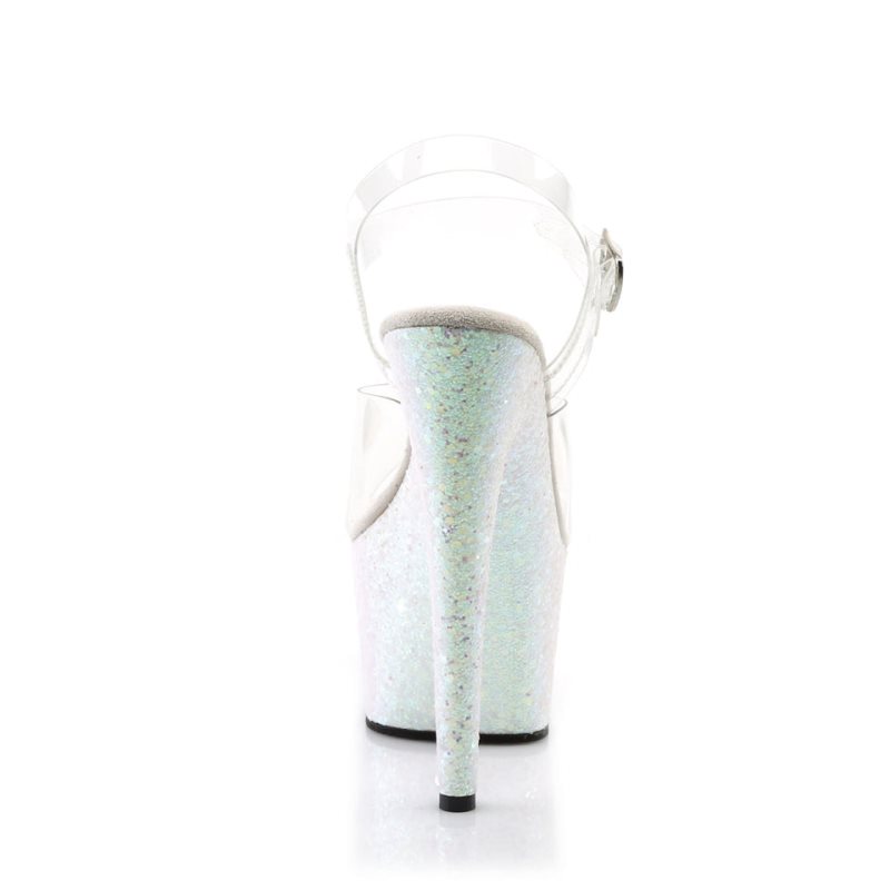 Pleaser Adore-708LG Donna Scarpe Pole Dance Bianche | ITALIA ITQOSERJ